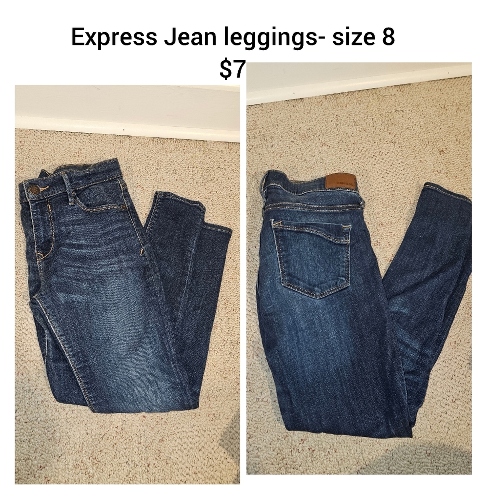 Express Women's Dark Blue Jean Leggings
